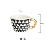 Load image into Gallery viewer, Handmade Latte and Espresso Mugs With Gold Handle
