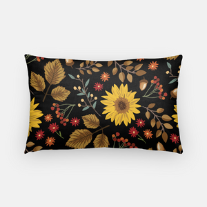 Fall Flowers Lumbar Accent Pillow (cover only)