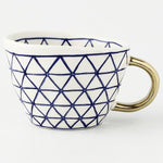 Load image into Gallery viewer, Handmade Latte and Espresso Mugs With Gold Handle
