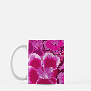 Purple Abstract Graphic Floral Print 11 oz Mug