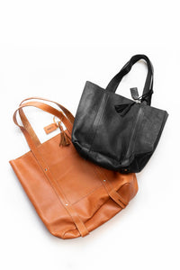 XL Raw Leather Tote