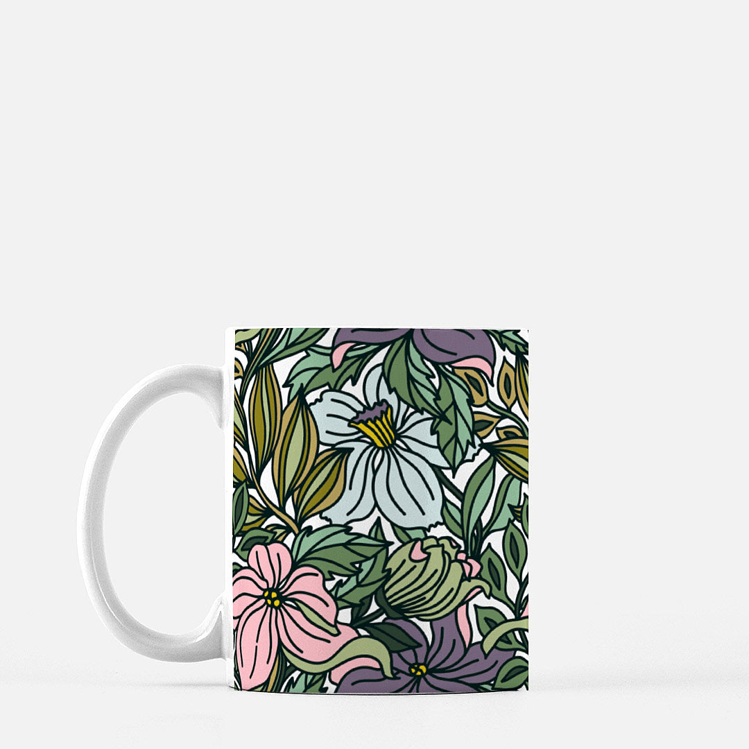 Illustrated Floral Print Mug