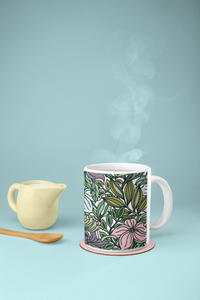 Illustrated Floral Print Mug