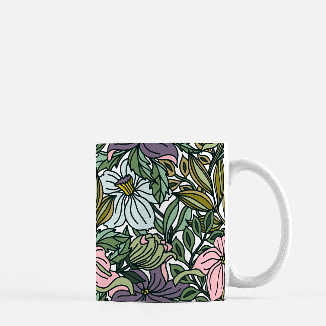 Illustrated Floral Print Mug