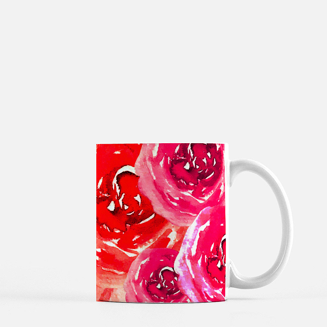 Rose Floral Print Mug Right