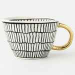 Load image into Gallery viewer, Handmade Latte and Espresso Mugs With Gold Handle
