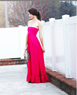 Load image into Gallery viewer, Christine Ruffle Hem Maxi Dress
