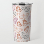 Load image into Gallery viewer, Orange and Pink Butterfly Travel Mug
