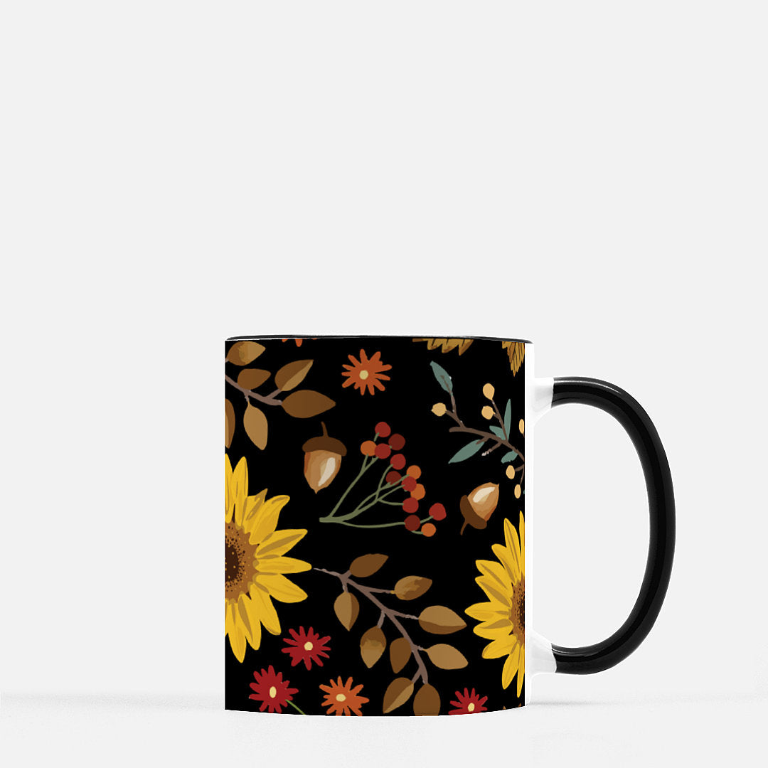 Fall Flowers Ceramic 11 oz Mug