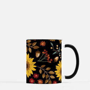 Fall Flowers Ceramic 11 oz Mug