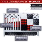 Load image into Gallery viewer, 4 Pc Crib Bedding - Woodland Collection
