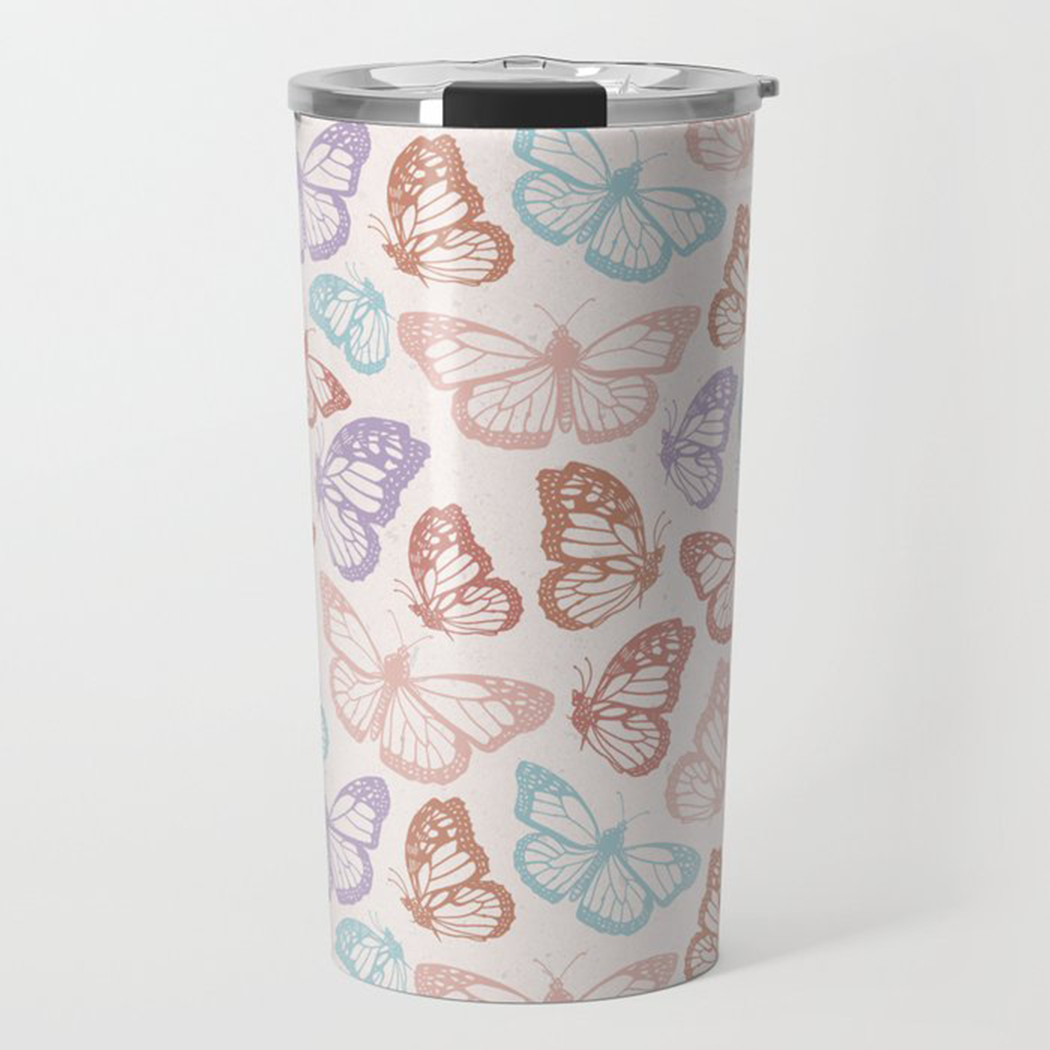 Rainbow Butterfly Travel Mug