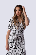 Load image into Gallery viewer, Coco Dress | White Polka Dot
