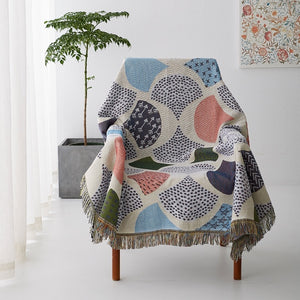 Ginkgo Leaves Knit Chair Sofa Throw Covers Sofa Towel Blanket Leaf Couch Carpet Travel Plaids Bedding Sofa Cover Tapestry YMTB34