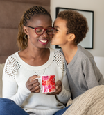 Load image into Gallery viewer, Woman sippingRose Floral Print Mug 
