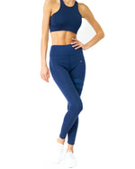 Load image into Gallery viewer, Ashton Set - Sports Bra &amp; Leggings - Navy Blue
