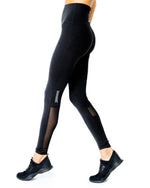 Load image into Gallery viewer, Energique Athletic Leggings With Reflective Strips and Mesh Panels
