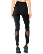 Load image into Gallery viewer, Energique Athletic Leggings With Reflective Strips and Mesh Panels
