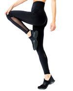 Load image into Gallery viewer, Energique Athletic Leggings With Reflective Strips and Mesh Panels
