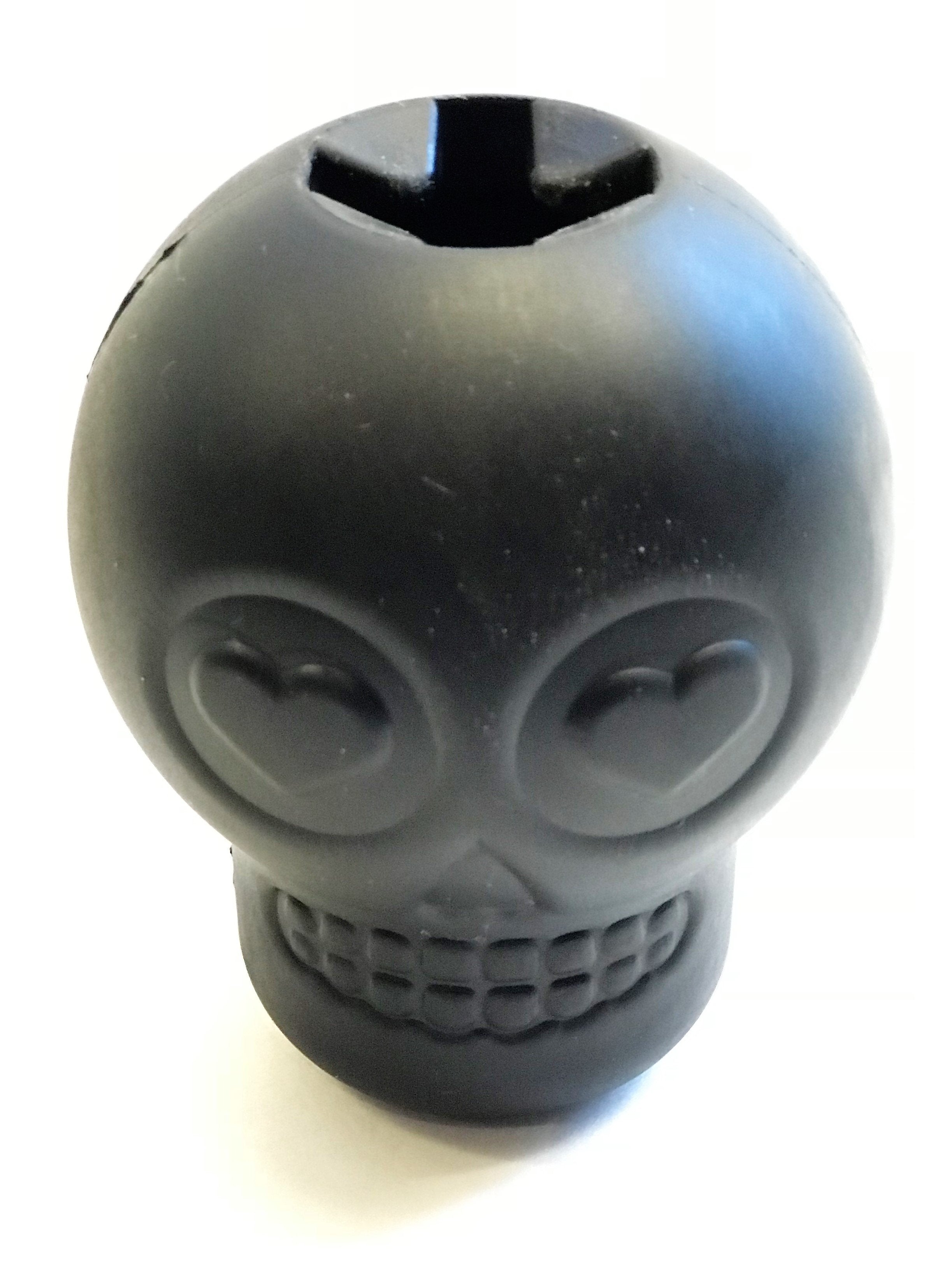 MKB Magnum Sugar Skull Ultra-Durable Chew Toy & Treat Dispenser - Large - Black