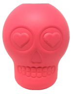 Load image into Gallery viewer, MKB Sugar Skull Durable Rubber Chew Toy &amp; Treat Dispenser - Large - Pink
