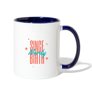 Contrast Coffee Mug - white/cobalt blue