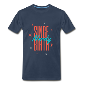 Men’s 'Nerdy Since Birth' Premium Organic T-Shirt - navy