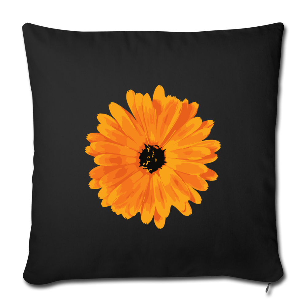 Throw Pillow Cover 18” x 18” - black