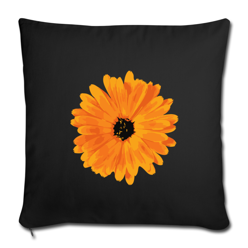 Throw Pillow Cover 18” x 18” - black