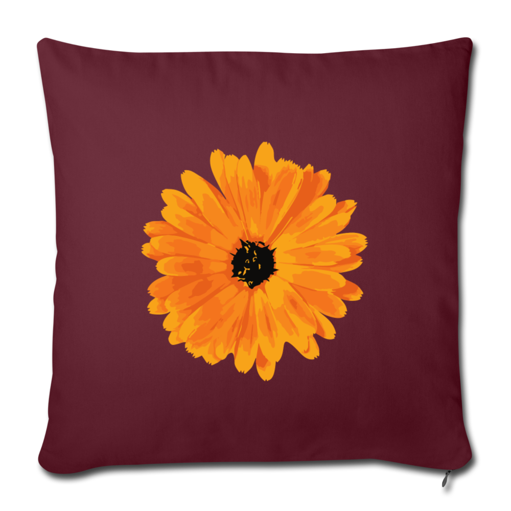 Throw Pillow Cover 18” x 18” - burgundy