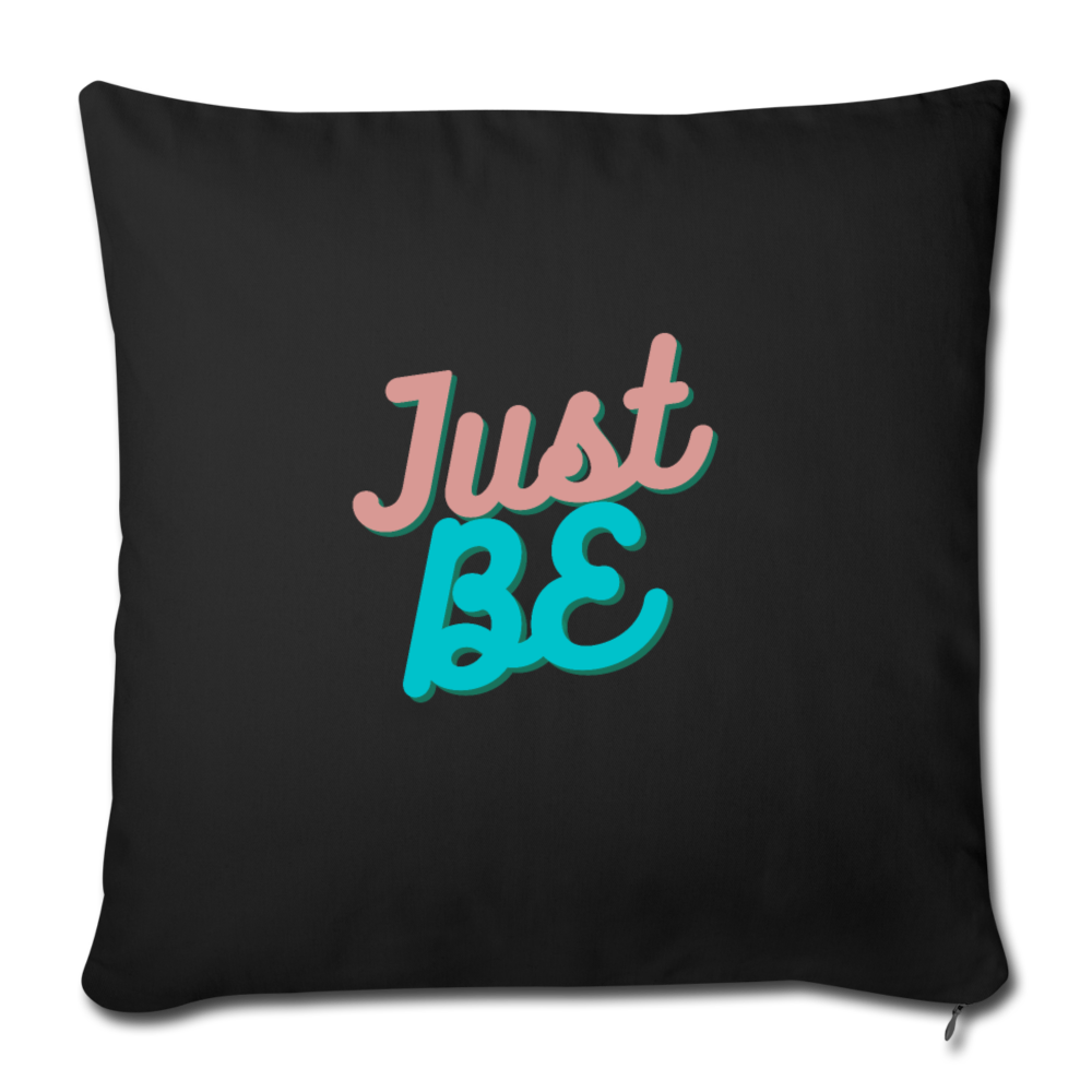 Throw Pillow Cover 18” x 18” - black