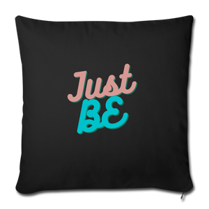 Throw Pillow Cover 18” x 18” - black