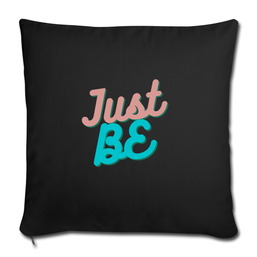 Throw Pillow Cover 18” x 18” - black