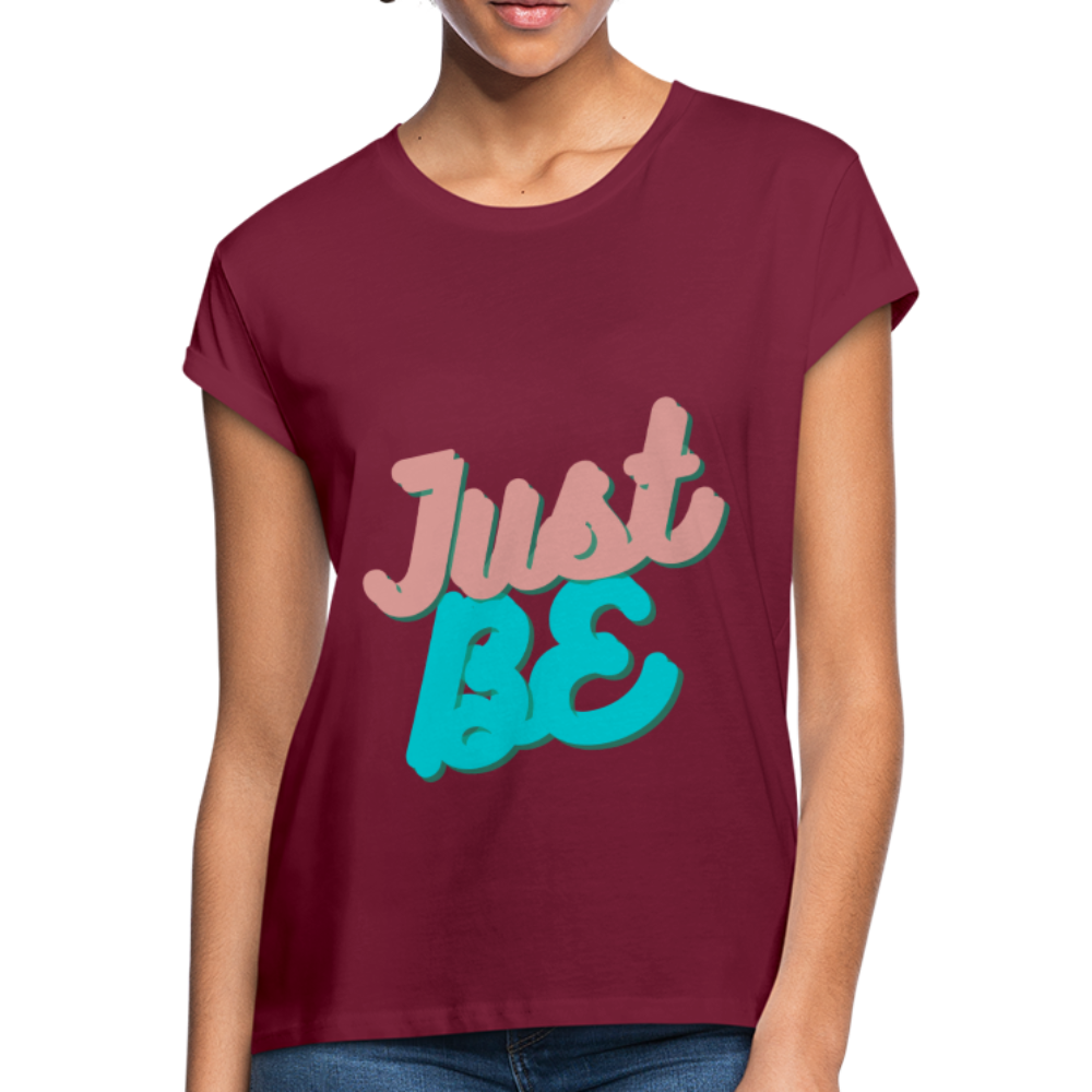 Just Be Women's Relaxed Fit T-Shirt - burgundy