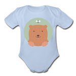 Load image into Gallery viewer, Organic Short Sleeve Baby Bodysuit - sky
