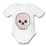 Load image into Gallery viewer, Organic Short Sleeve Baby Skull Bodysuit - white
