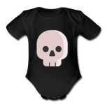 Load image into Gallery viewer, Organic Short Sleeve Baby Skull Bodysuit - black
