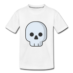 Load image into Gallery viewer, Toddler Premium Organic Grey Skull T-Shirt - white
