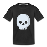 Load image into Gallery viewer, Toddler Premium Organic Grey Skull T-Shirt - black
