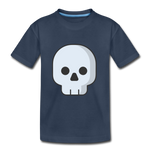 Load image into Gallery viewer, Toddler Premium Organic Grey Skull T-Shirt - navy
