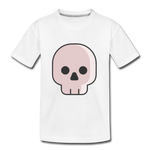 Load image into Gallery viewer, Toddler Premium Pink Skull Organic T-Shirt - white
