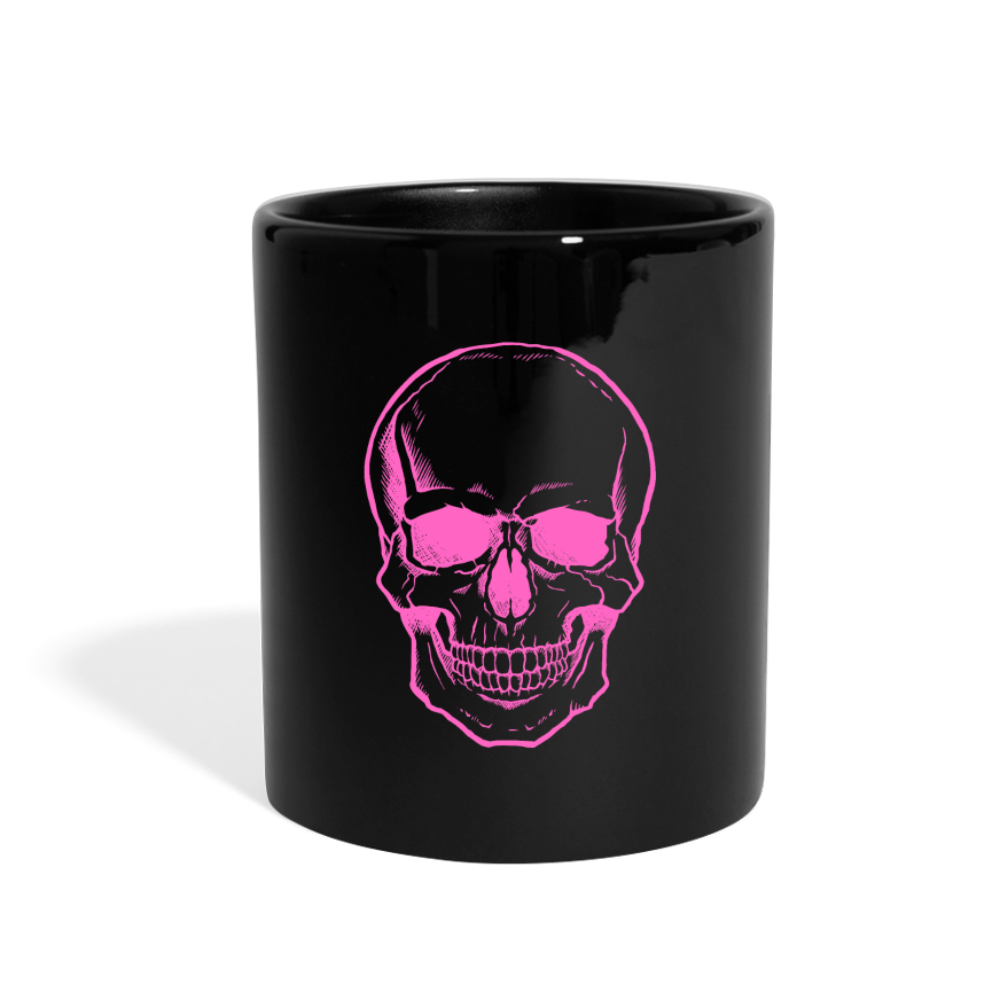 Black Pink Skull Mug - black