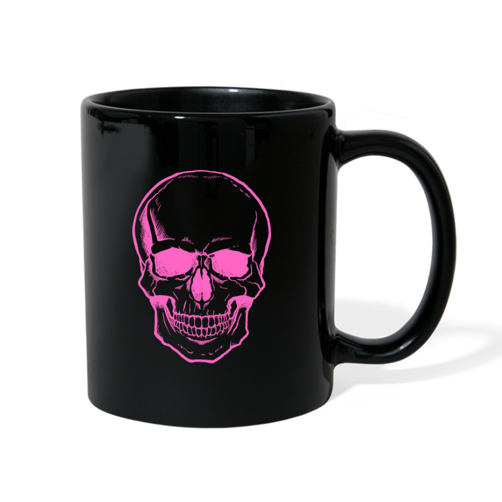 Black Pink Skull Mug - black