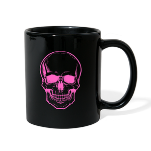 Black Pink Skull Mug - black