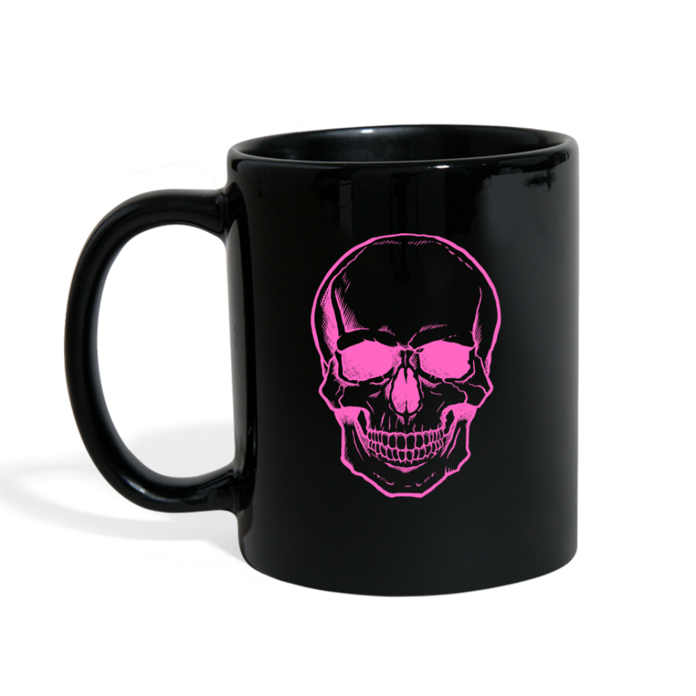 Black Pink Skull Mug - black