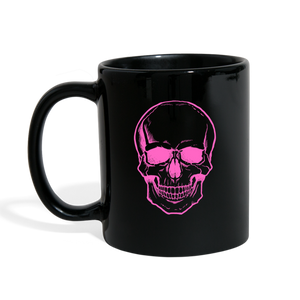 Black Pink Skull Mug - black