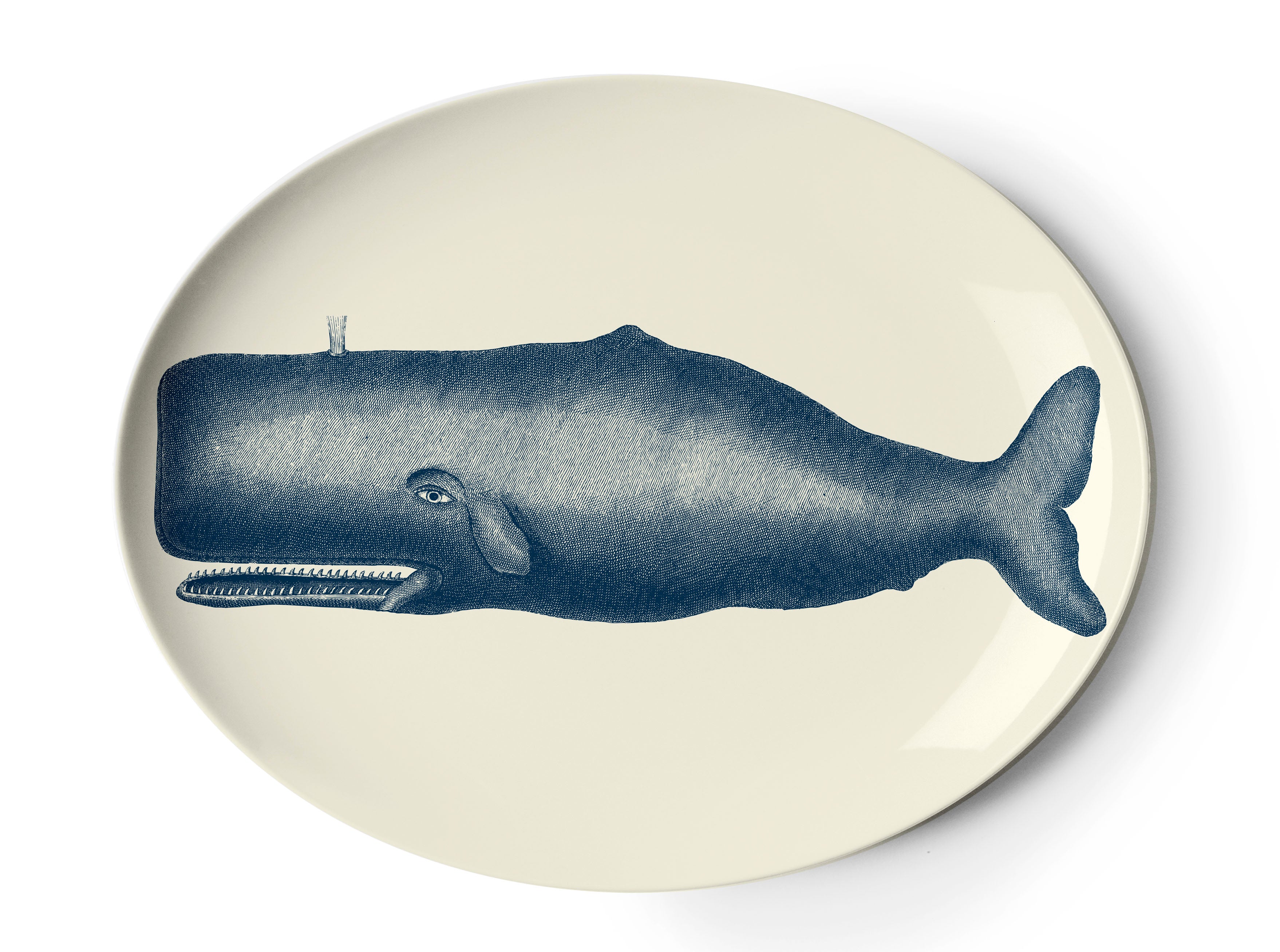 Scrimshaw Oval Whale Tray