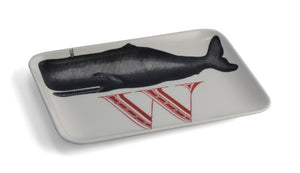 W Whale Alphabet Tray