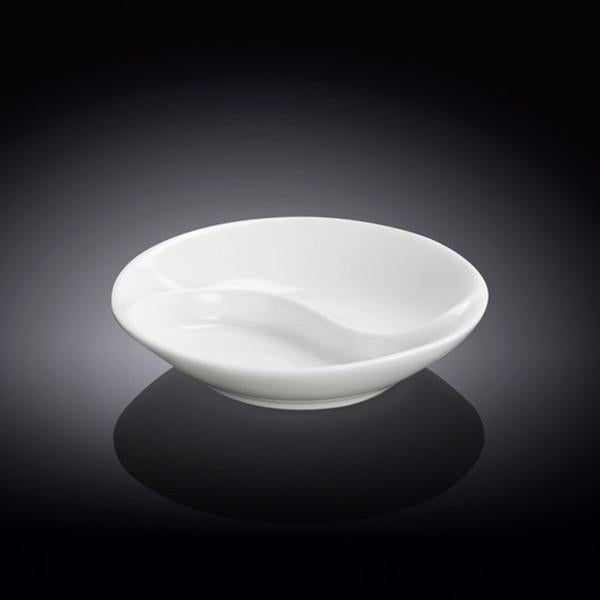 [A] Fine Porcelain Divided Soy Dish 3.5" | 9 Cm WL-996049/A