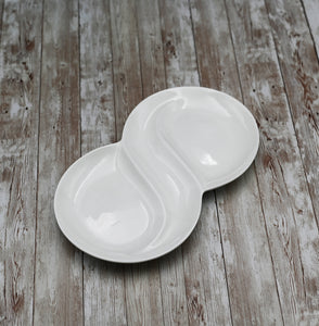 [D **] Fine Porcelain Divided Dish 12.5" | 31.5 Cm WL-992488/A
